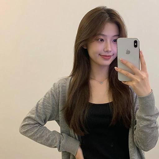 Young Woman Taking Mirror Selfie