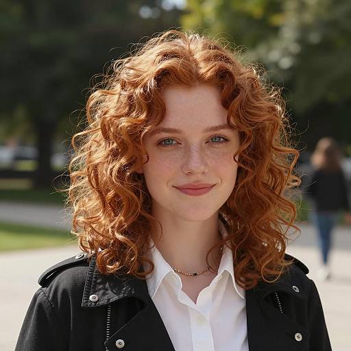 Smiling Woman in Nature's Embrace