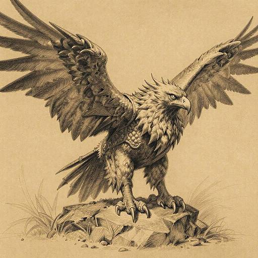 Epic Griffon Pencil Sketch