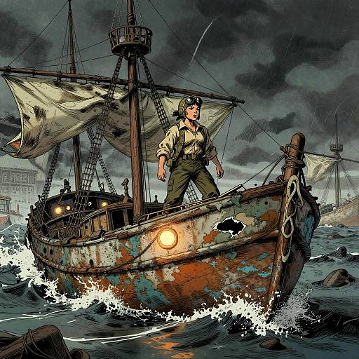 Tin-Tin Style Storm: Female Pilot Wreck