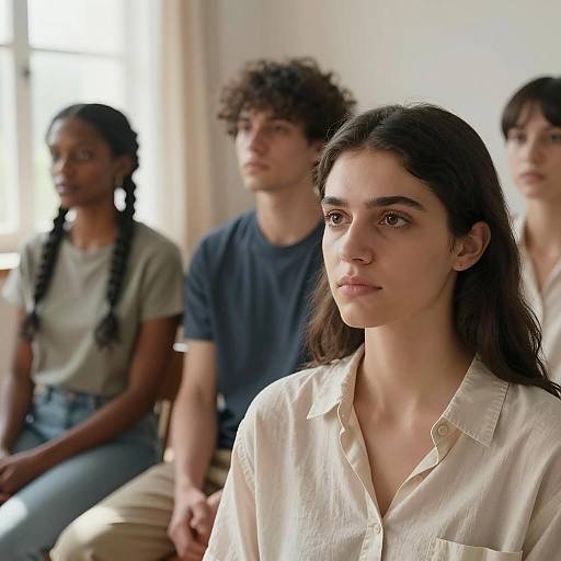 Bright Room with Focused Portraits