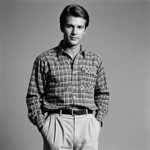 1960s Casual Man in Plaid Outfit