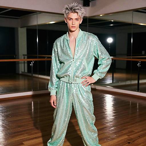 Chic Male Dancer Fashion Portrait