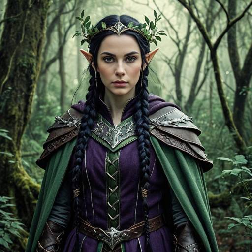 Fantasy Portrait of Female Elf in Mystic Forest