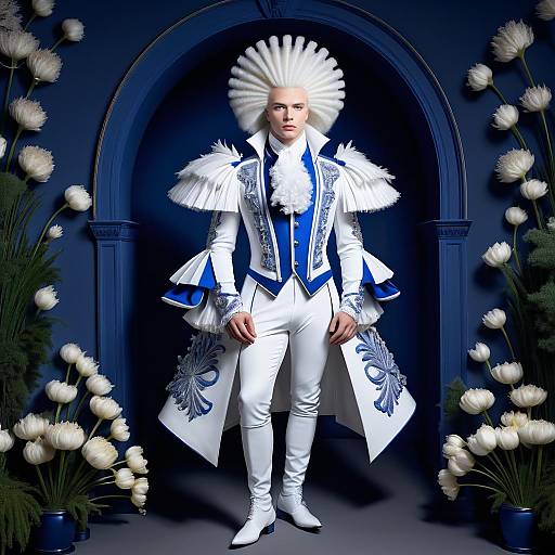 Space-Age Louis XVI Albino Supermodel Vogue
