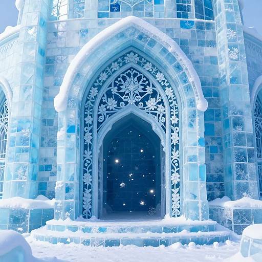 Whimsical Ice Cathedral Entrance