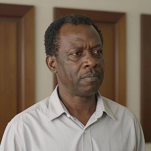 Portrait of a Serious Middle-Aged Man