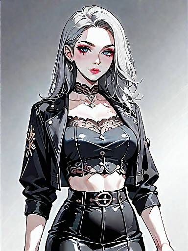 Edgy Chic Fashion Portrait of a Woman