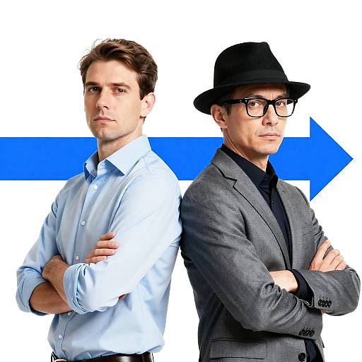 Two Men in Serious Stance Photography