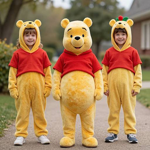 Teen Girl in Winnie the Pooh Costume