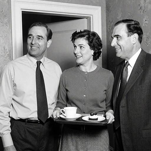 Vintage Black and White Trio Photograph