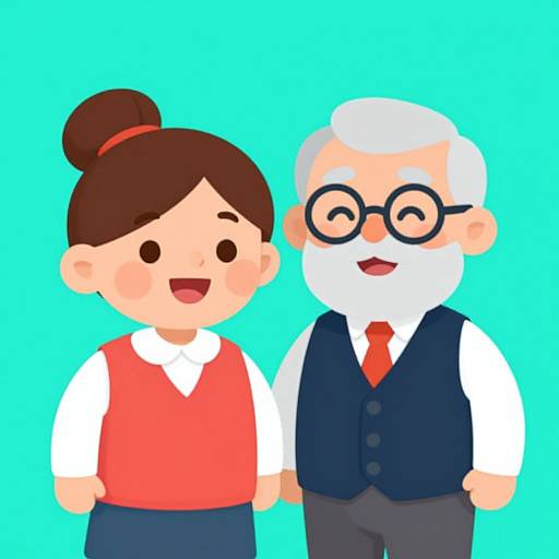 Cheerful Cartoon Grandparents App Icon