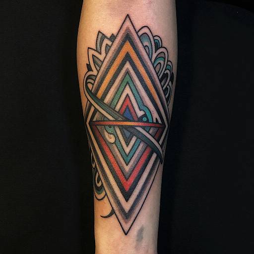 Intricate Geometric V Tattoo Designs