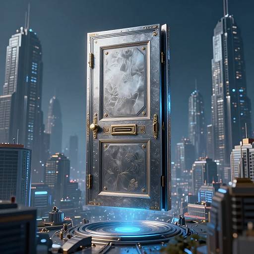 Levitating Door in Floating City