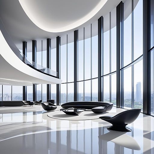 Elegant Modern Lobby by Zaha Hadid Architects Elegant Modern Lobby by Zaha Hadid Architects