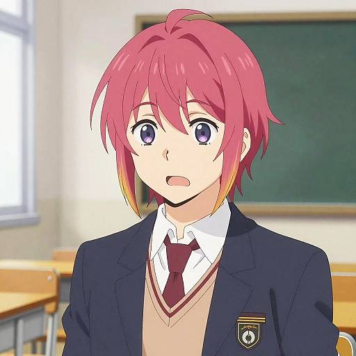 Youthful Manhwa Boy School Portrait