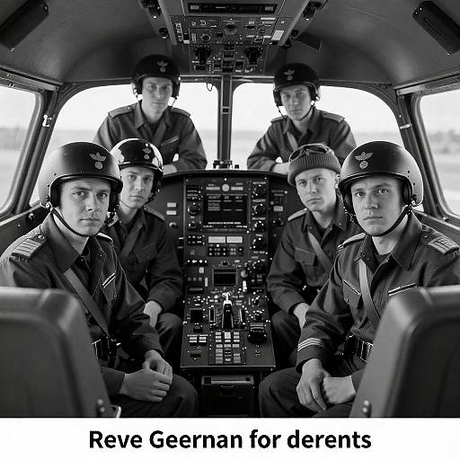 Historic German Pilots in Cockpit