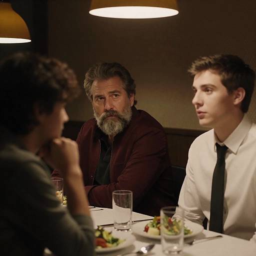 Intimate Evening in a Dim Restaurant