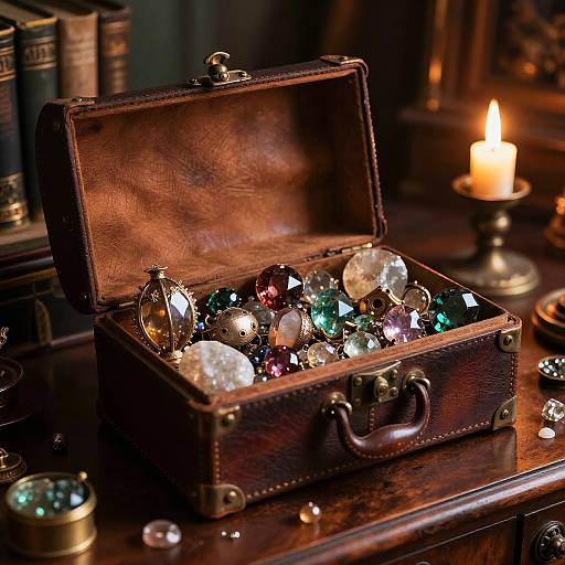 Vintage Study Gemstone Treasure