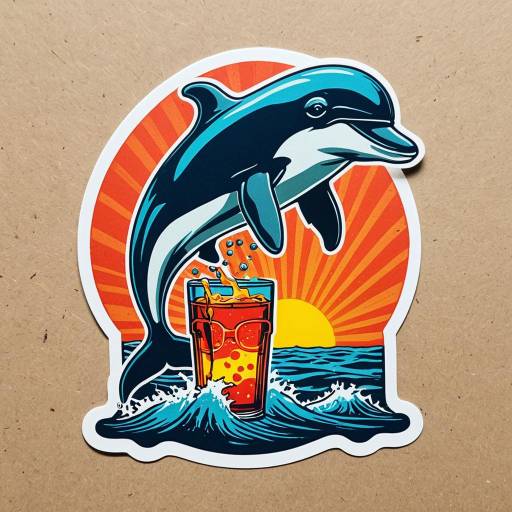 Dolphin with Retro Goggles and Lava Lamp