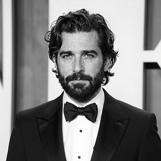 Moody Black and White Portrait of a Man