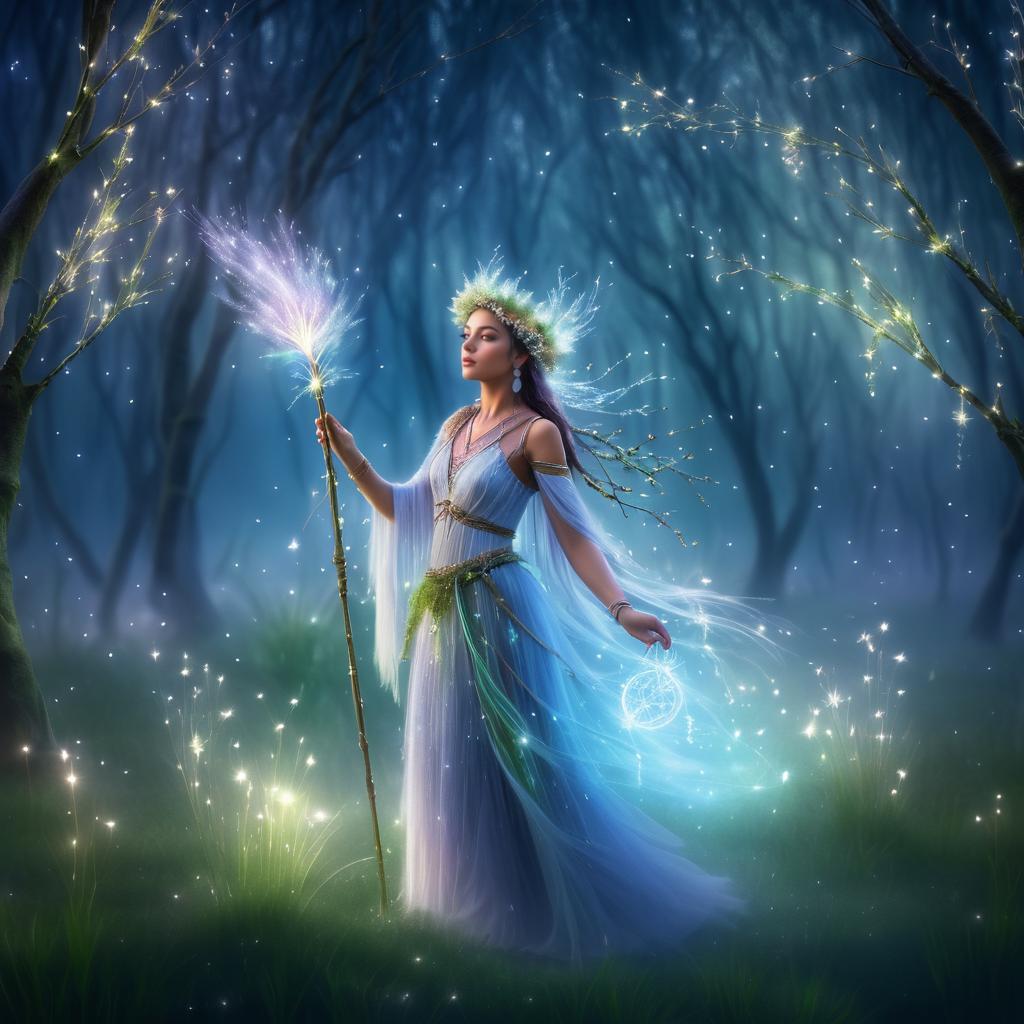 Ethereal Sprite Shaman in a Glade