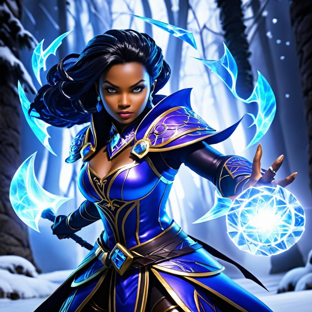 Amara's Triumph Over the Ice Sorceress