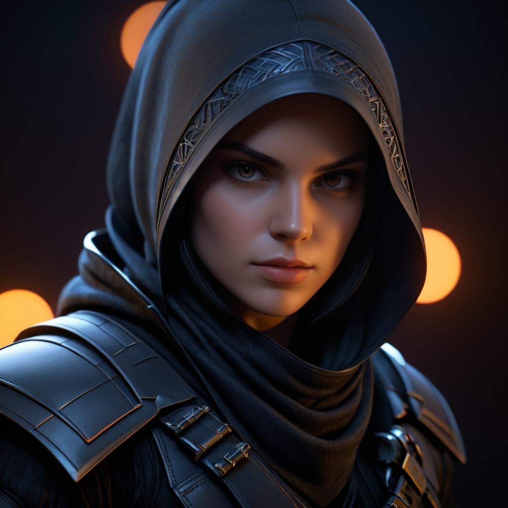 Hyper-Realistic Portrait of a Rogue Assassin