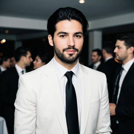 Man in White Suit at Formal Event