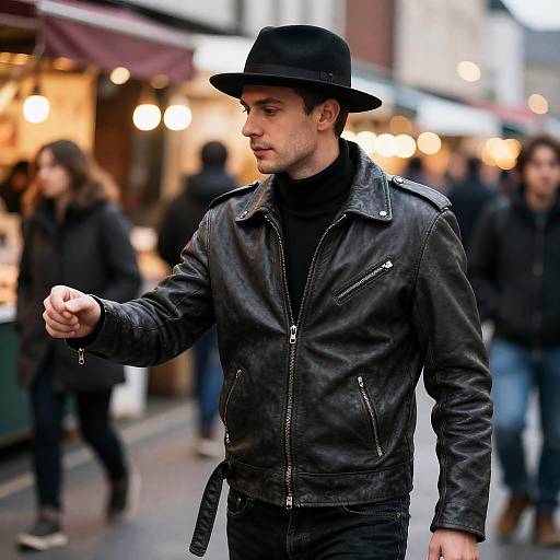 Midnight Street Magician in Leather Jacket