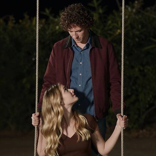 Nighttime Swinging Couple Portrait