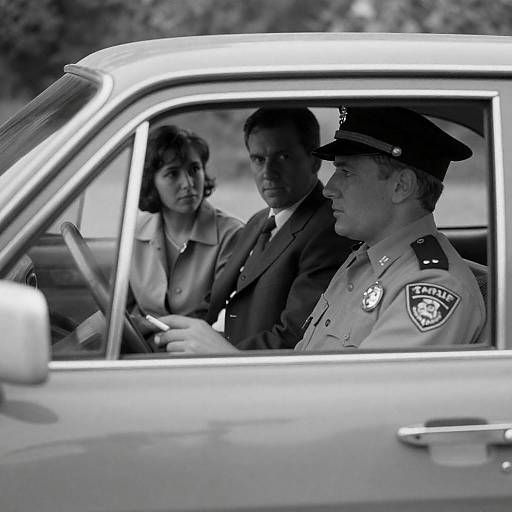 Vintage Car Trio in Black-and-White