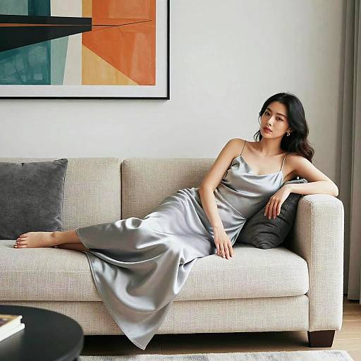 Elegant Woman in Luxurious Interior