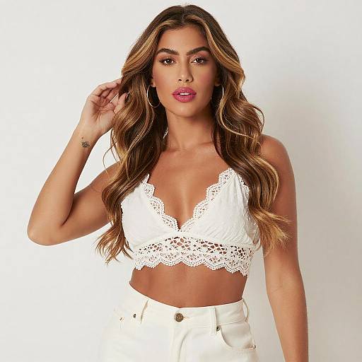 Portrait of Woman with Blonde Highlights