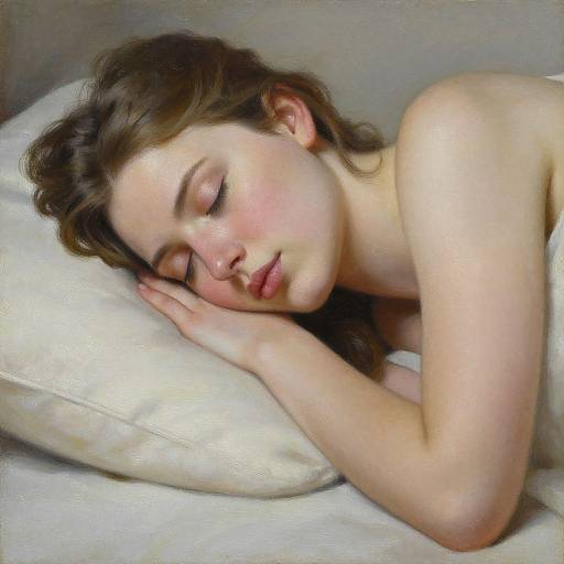 Hyper-Realistic Portrait of Sleeping Woman