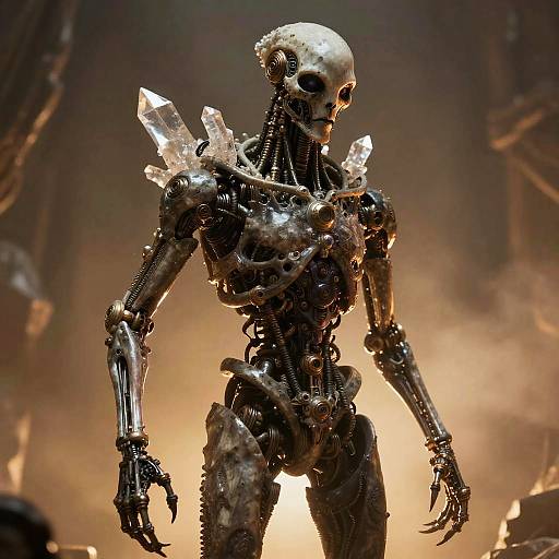 Surreal Giger-Inspired Mechanical Character