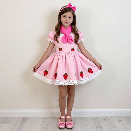 Pink Strawberry Costume Outfit