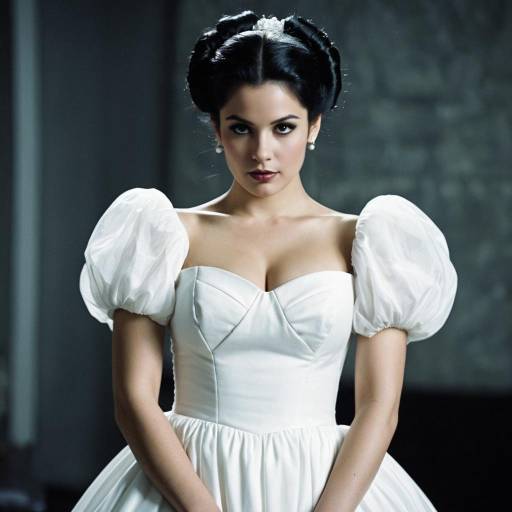 Woman in Bride Frankenstein Inspired Dress