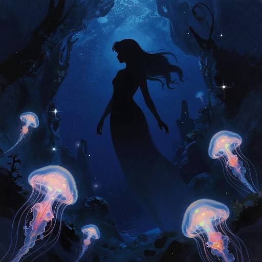 Ocean Wraith in Starlit Cave