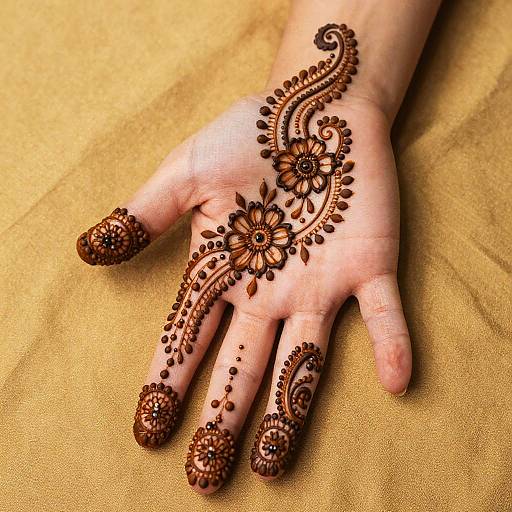 Intricate Henna Patterns on Light Hand
