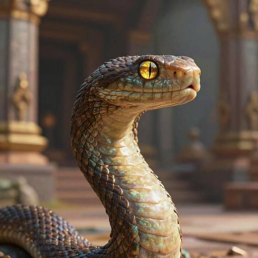 Intricate Humanoid Snake Fantasy Portrait