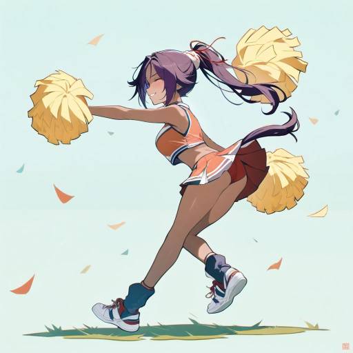 Vibrant Cheerleader in Action