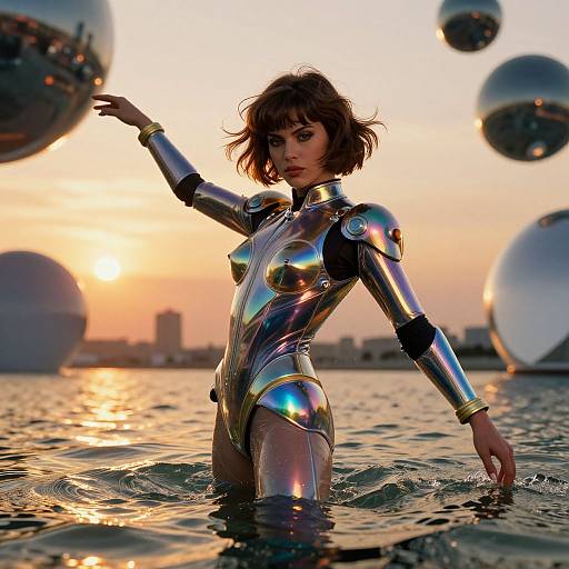 Cottagecore Mecha Pilot Portrait