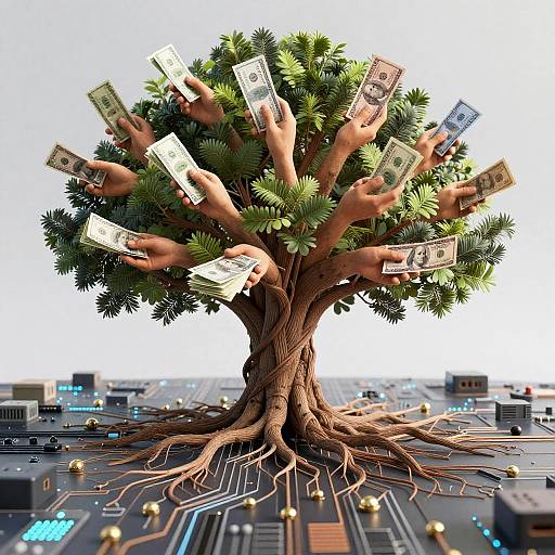 Hyperrealistic Economics Tree of Finance
