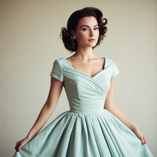Vintage 1950s Pastel Dress Portrait
