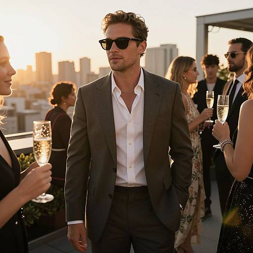 Yuppie Rooftop Party at Sunset