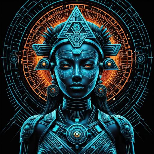 Cybernetic Mayan Female God