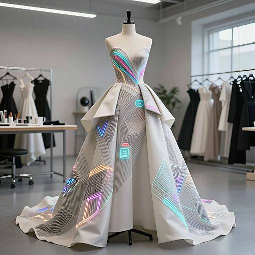 AI-Generated VR Haute Couture Gown