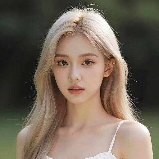 Photorealistic Platinum Blonde Girl