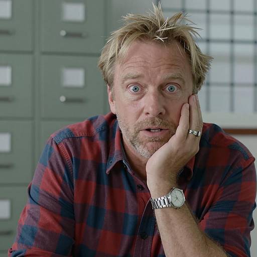 Surprised Middle-Aged Man Portrait